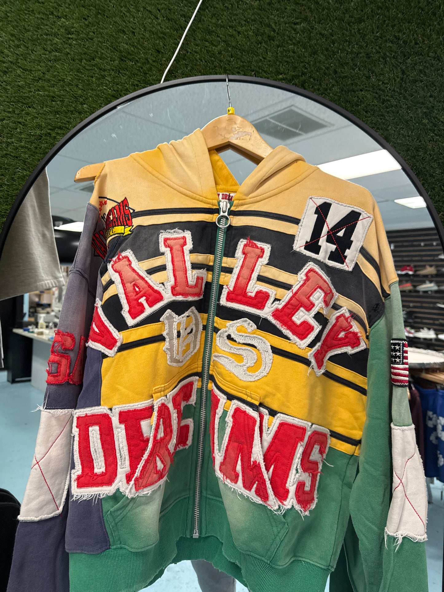 Valley Dreams Yellow/ Green Hoodie New With Tags