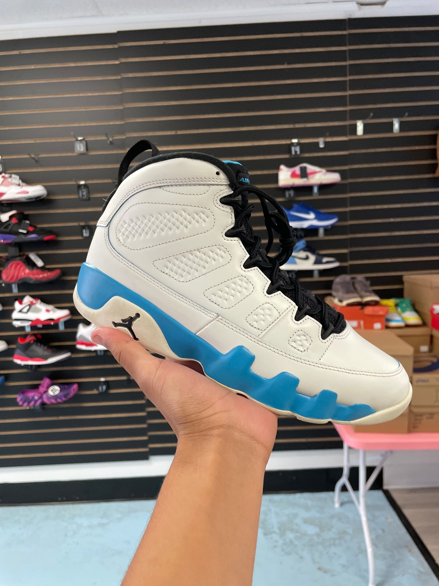 Size9 Jordan 9 Powder Blue DS/W Box