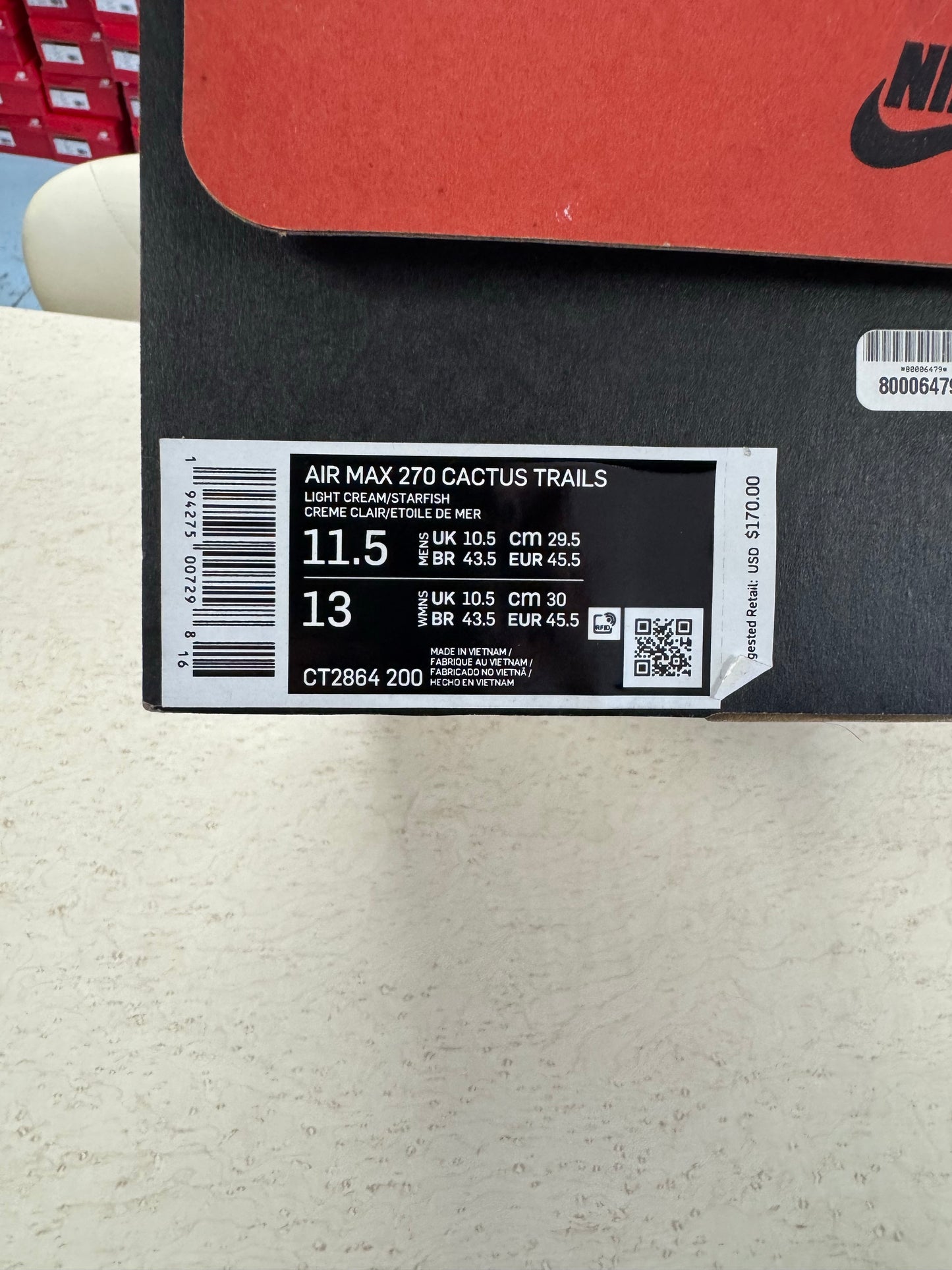 Nike Air Max 270 React ENG Travis Scott Cactus Trails