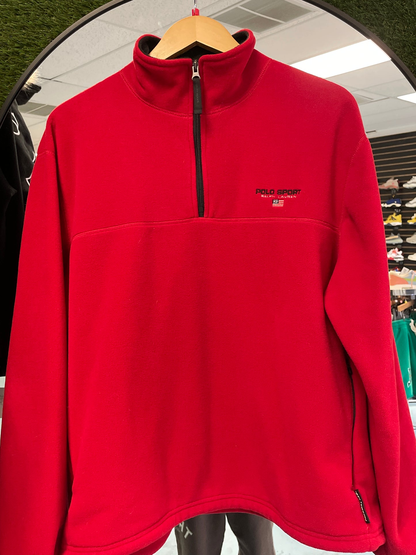 New Polo Quarter Zip Red