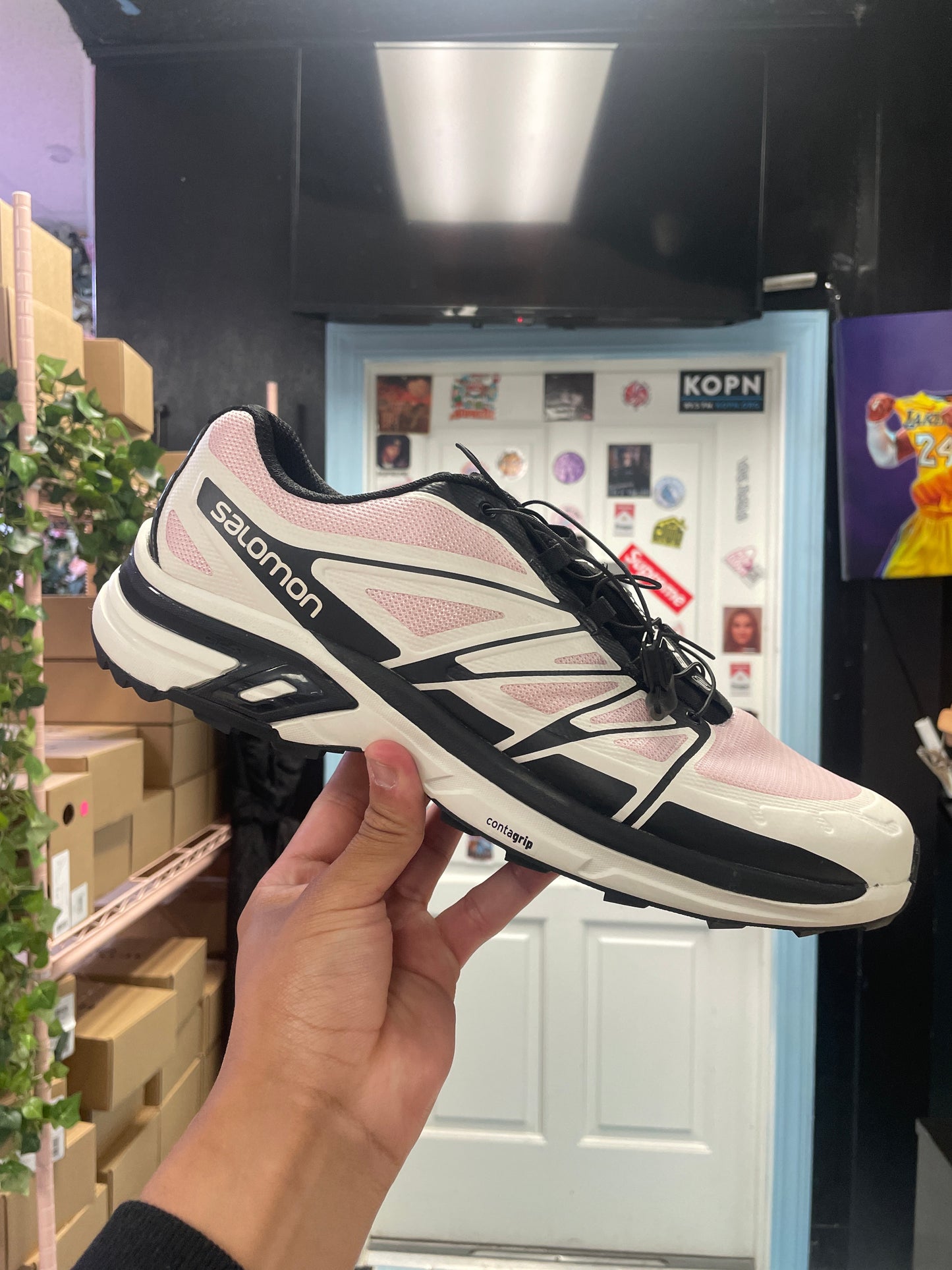 Size12 Salomon Cardie Pink/Vanilla/Black Tried On