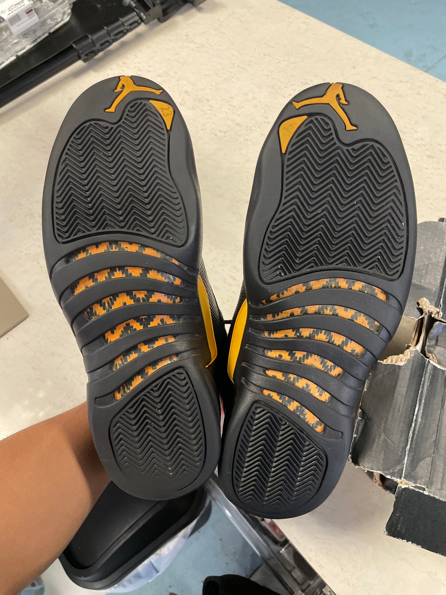 Size11.5 Jordan 12 Black Taxi Pre Owned/W Rep Box