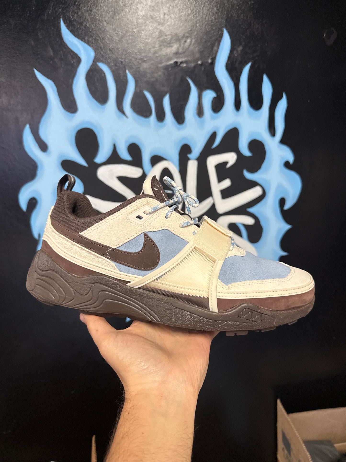 Size12.5 Nike Field Jacks Leche Blue Pre Owned/W Box