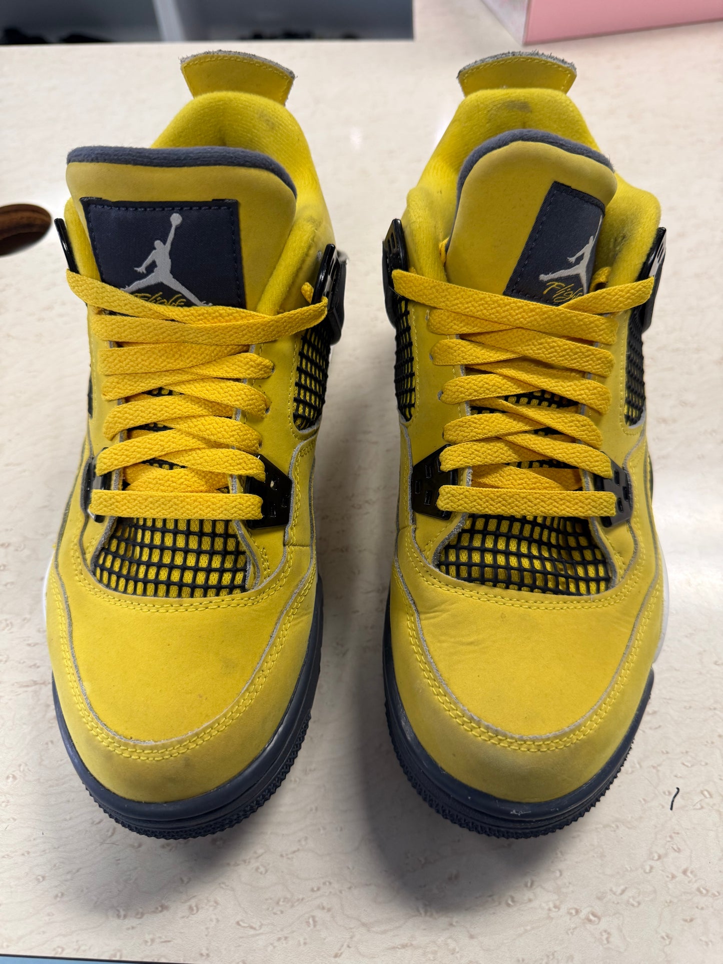 Size7 Jordan 4 Yellow Thunder Pre Owned Og All