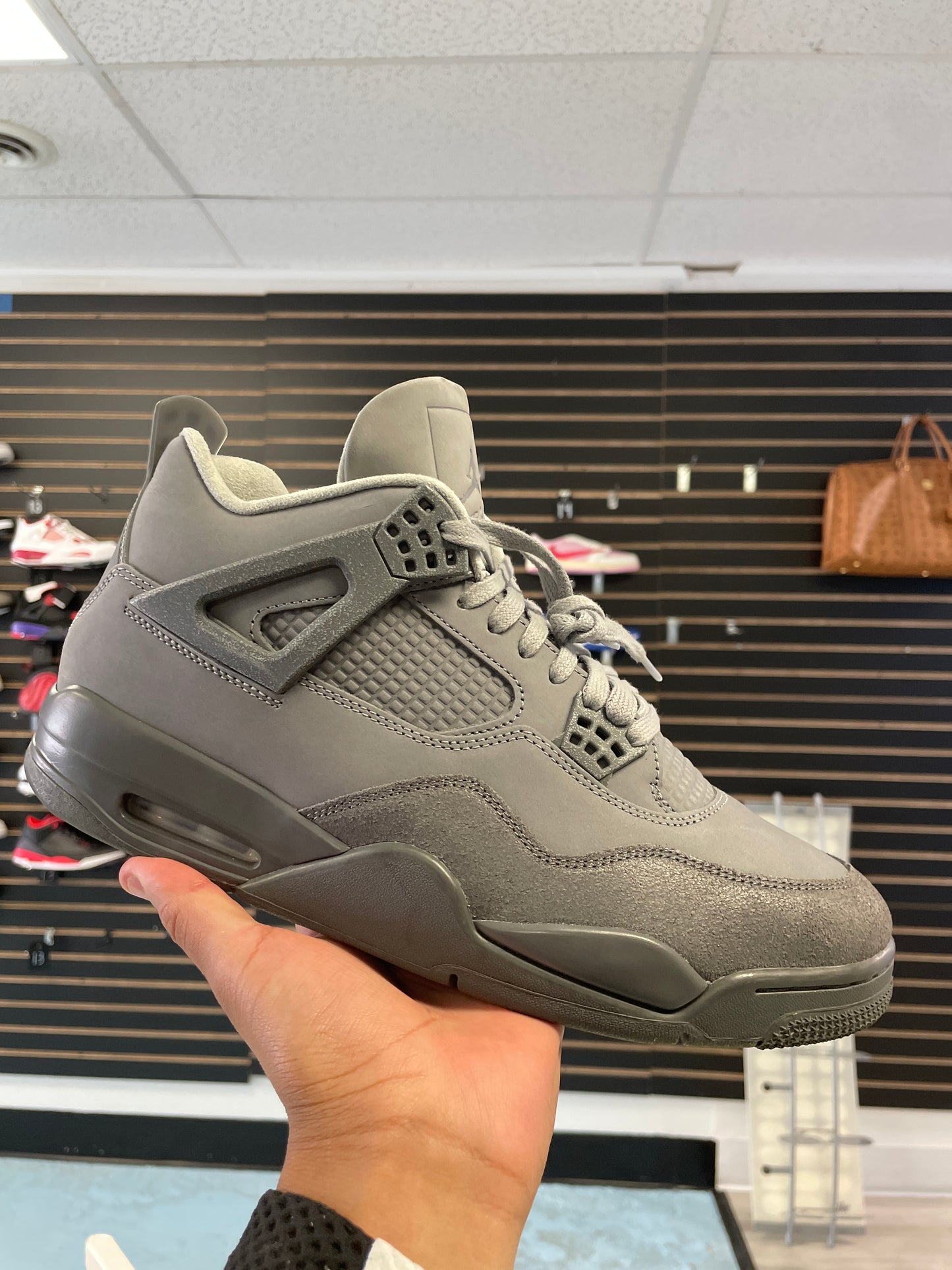 Size12 Jordan 4 Wet Cement Pre Owned/W Box
