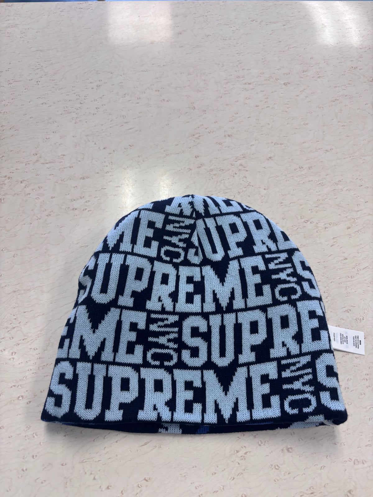 Supreme Reversible Beanie Blue Camo