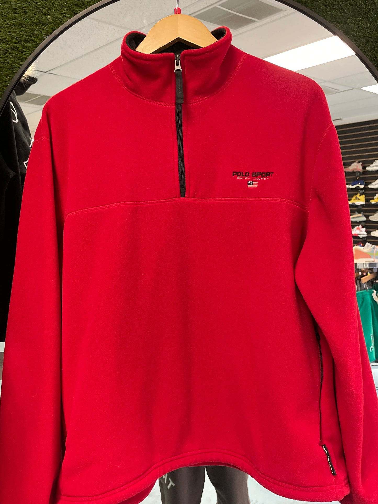 Polo Quarter Zip Red