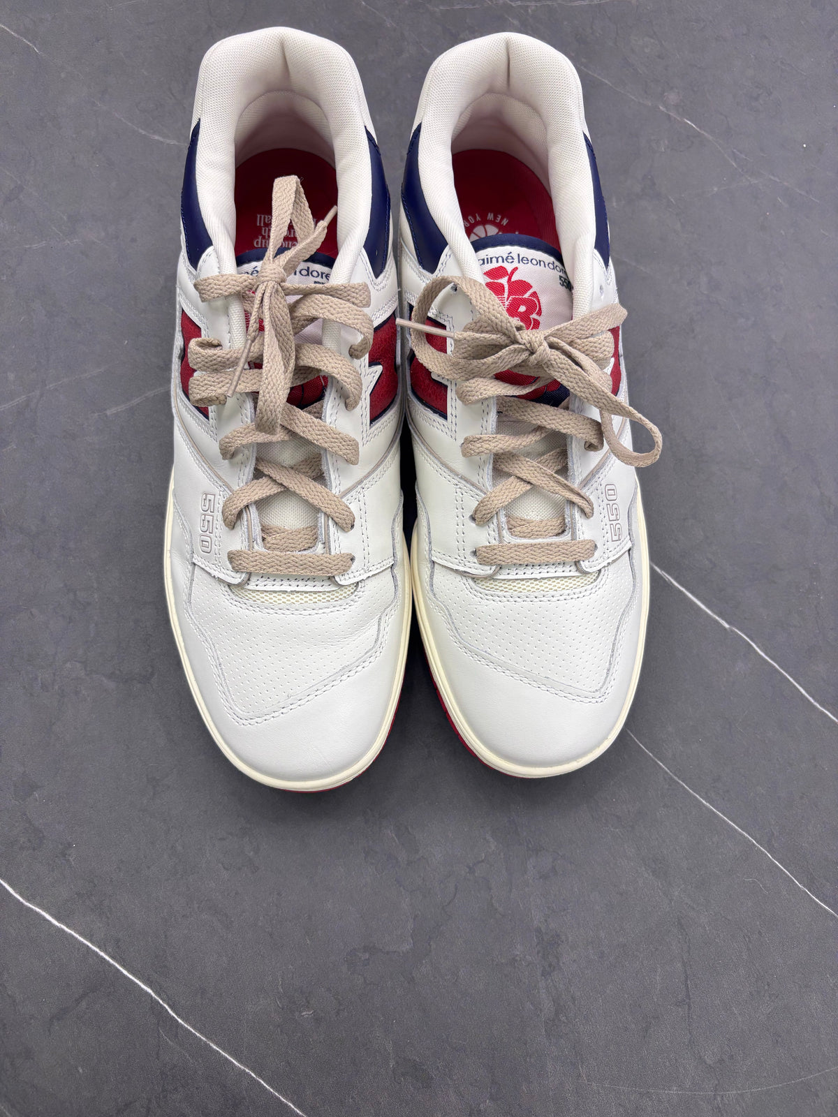 New Balance 550 Aime Leon Dore White Navy Red