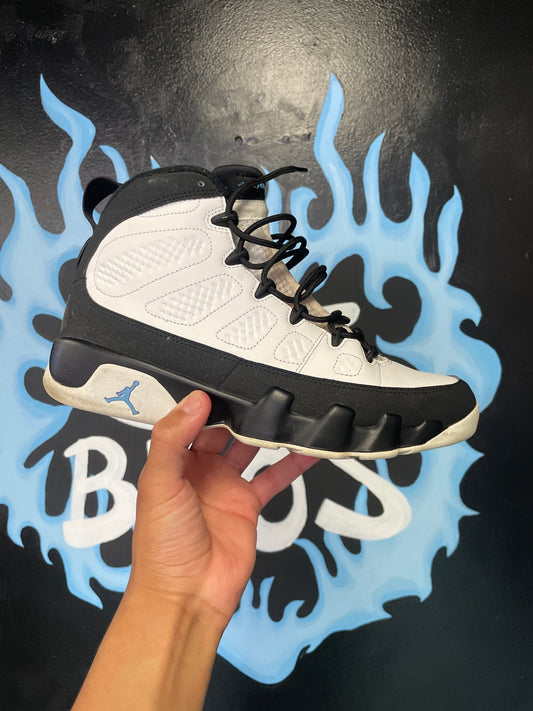 Size8 Jordan 9 UNC Pre Owned/W Box