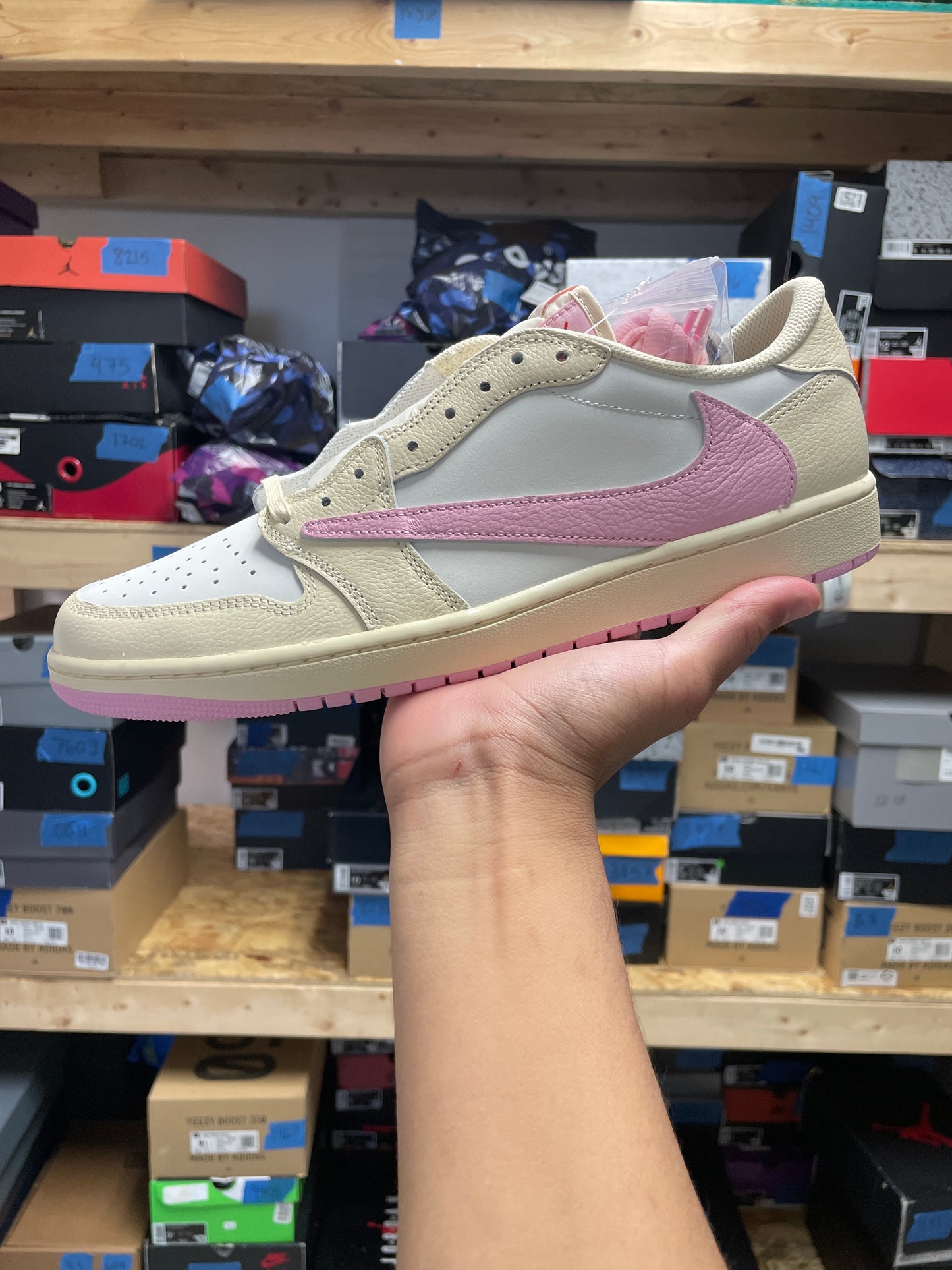 Size8 Jordan 1 Low Travis Scott Shy Pink DS/OG All