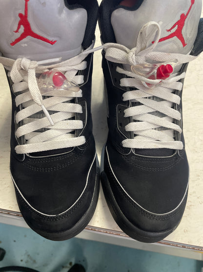 Size7Y Jordan 5 Black Metallic Pre Owned/No Box