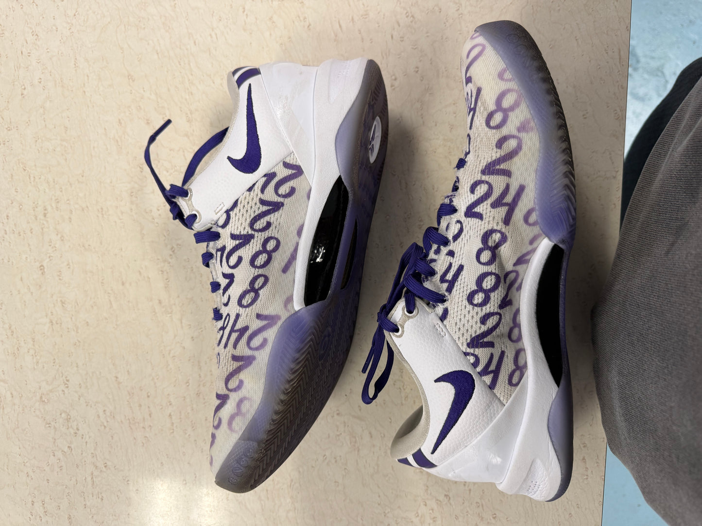 Size9 Kobe 8 Purple/White Pre Owned Og None