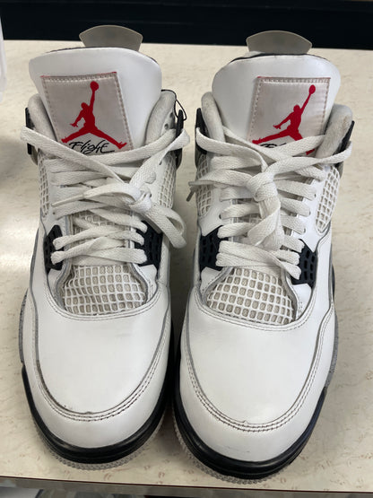 Size9.5 Jordan 4 White Cement Pre Owned/Rep Box