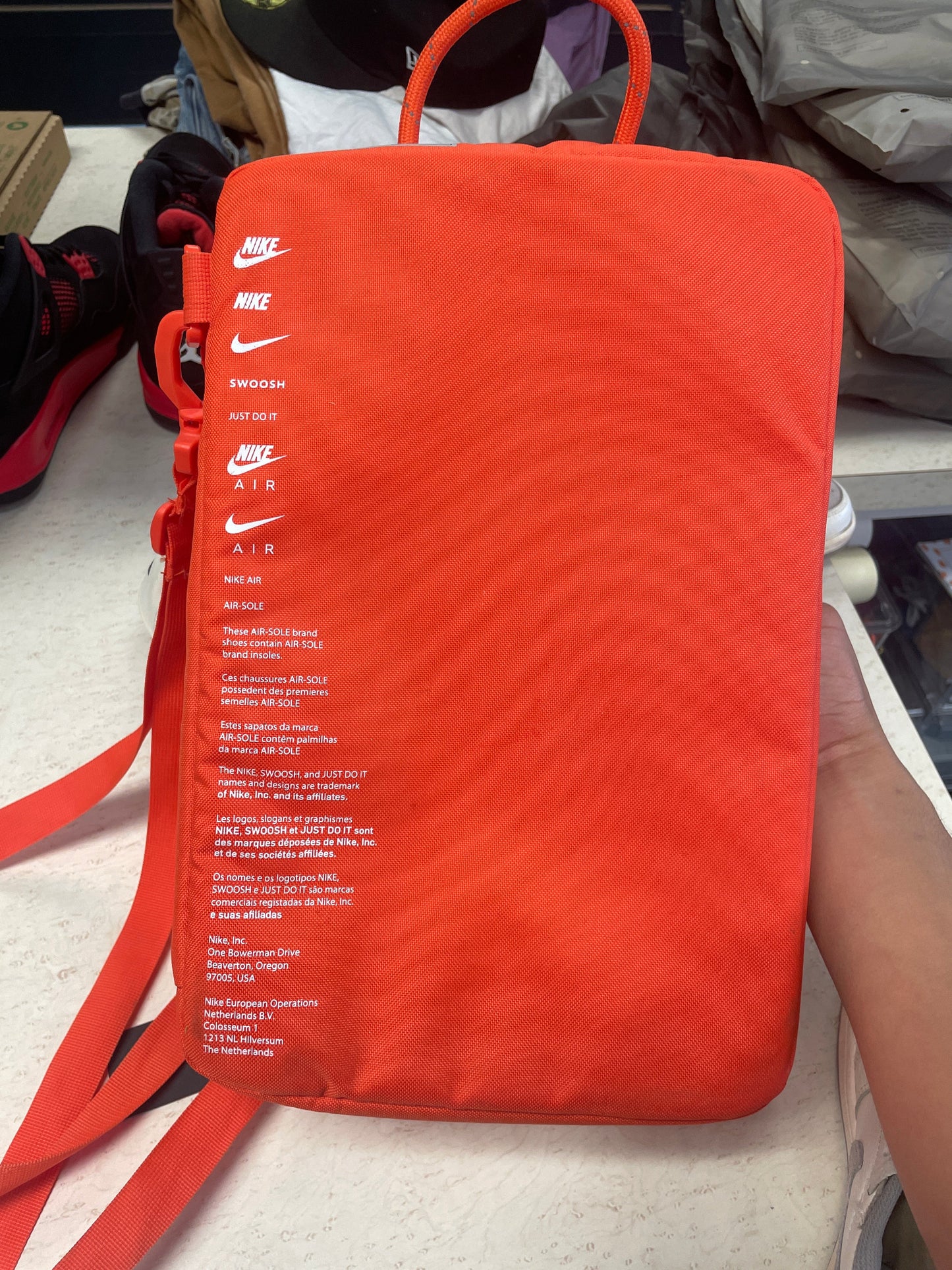 Orange Nike Side Bag