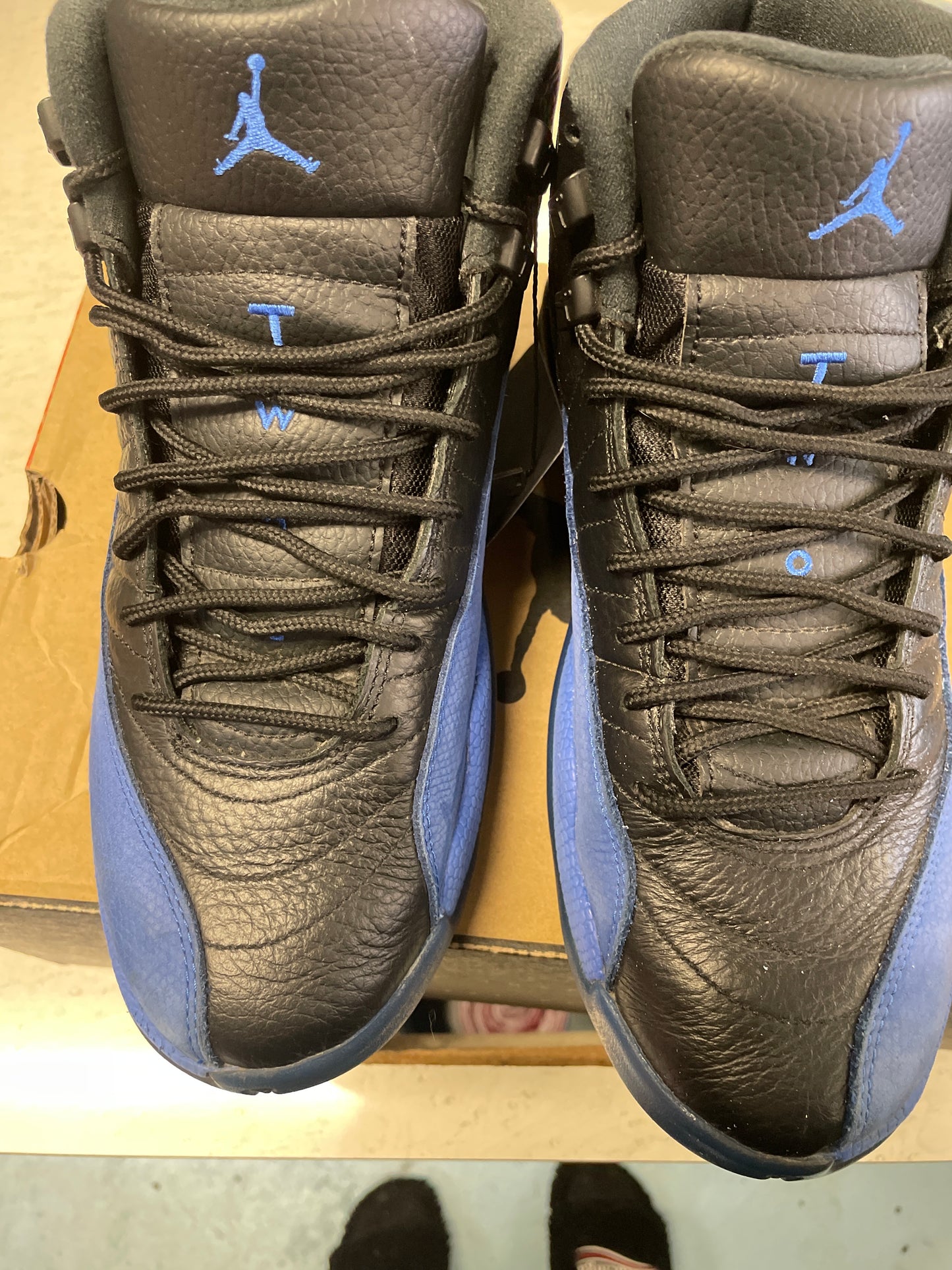 Size8.5 Jordan 12 Black Game Royal Pre Owned/W Box