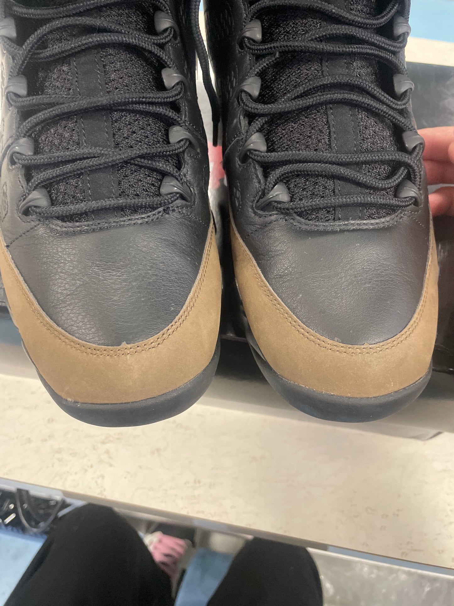 Size11 Jordan 9 Olive Pre Owned/W Box