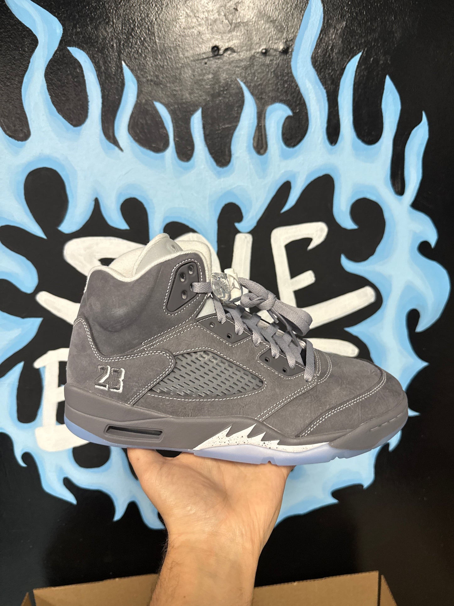 Size10 Jordan 5 Retro Wolf Grey DS Og-All