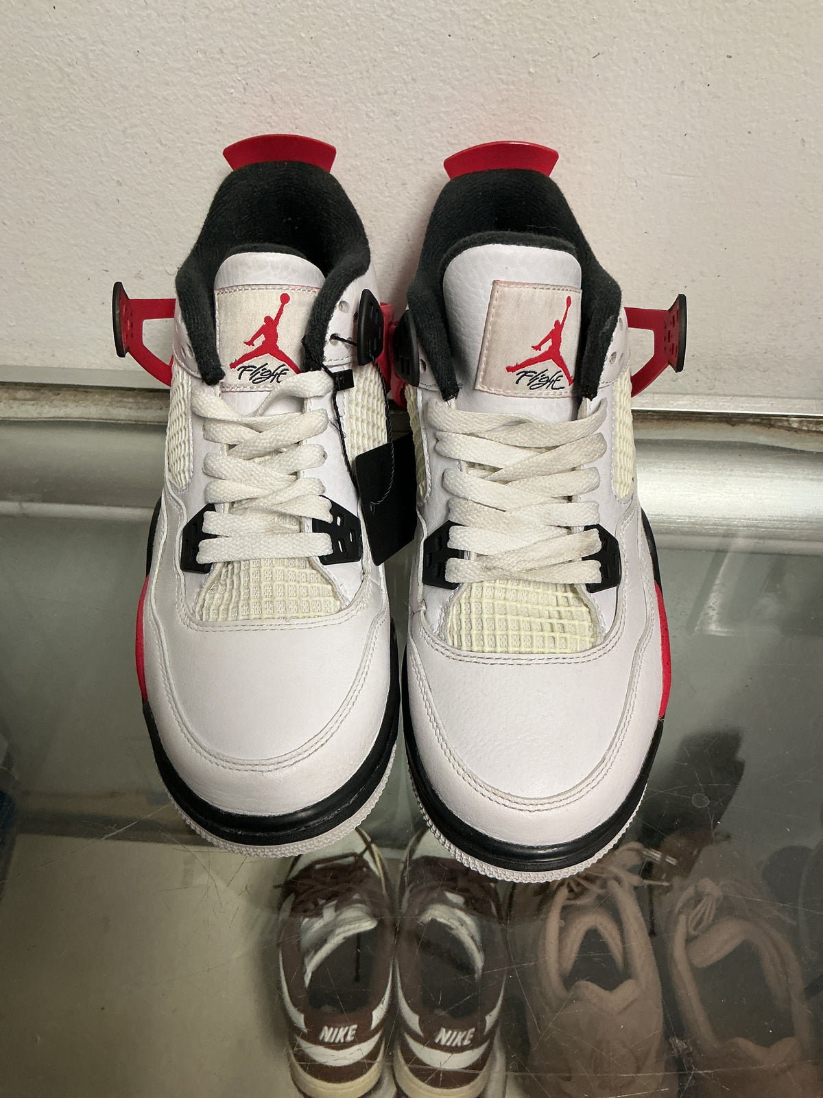 Size5.5Y Jordan 4 Red Cement Pre Owned/No Box