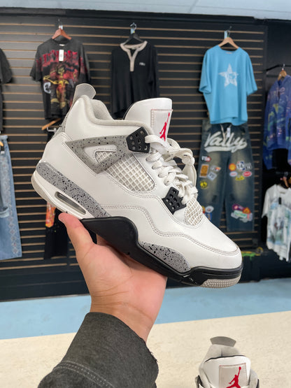 Size9.5 Jordan 4 White Cement Pre Owned/Rep Box