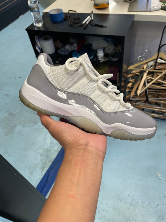 Size8.5 Jordan 11 Low Cement Grey Pre Owned/W Box