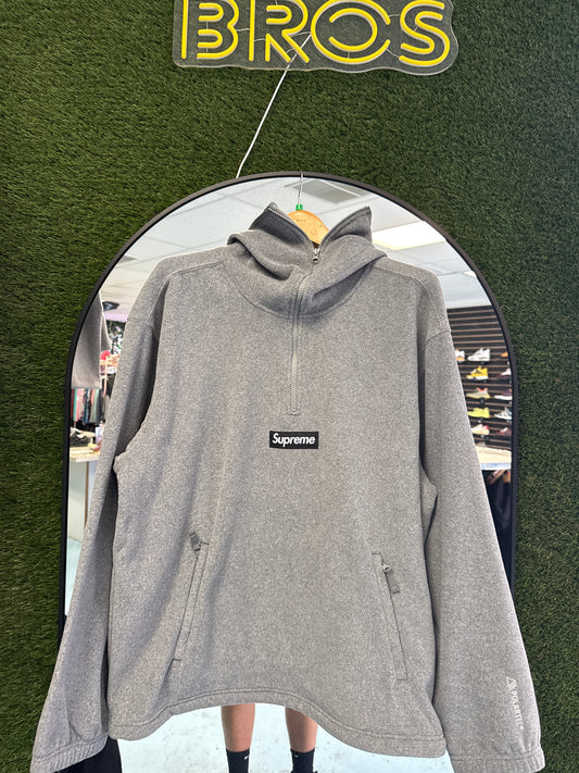 Supreme Polar Fleece Grey Hoodie