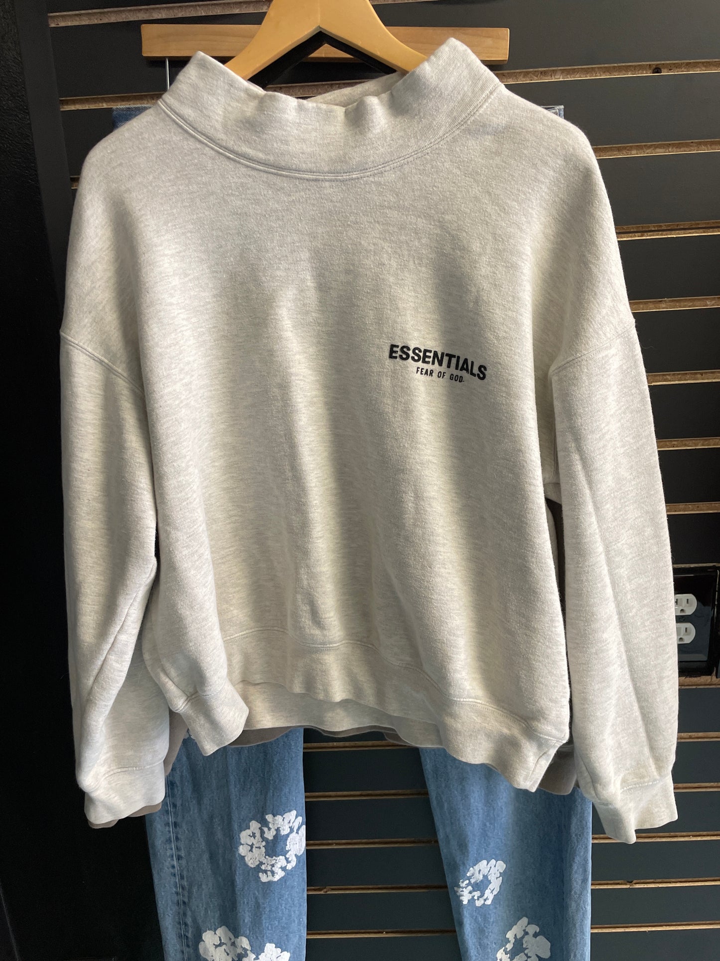 Size Small Light Oatmeal Essential Crew Neck Used