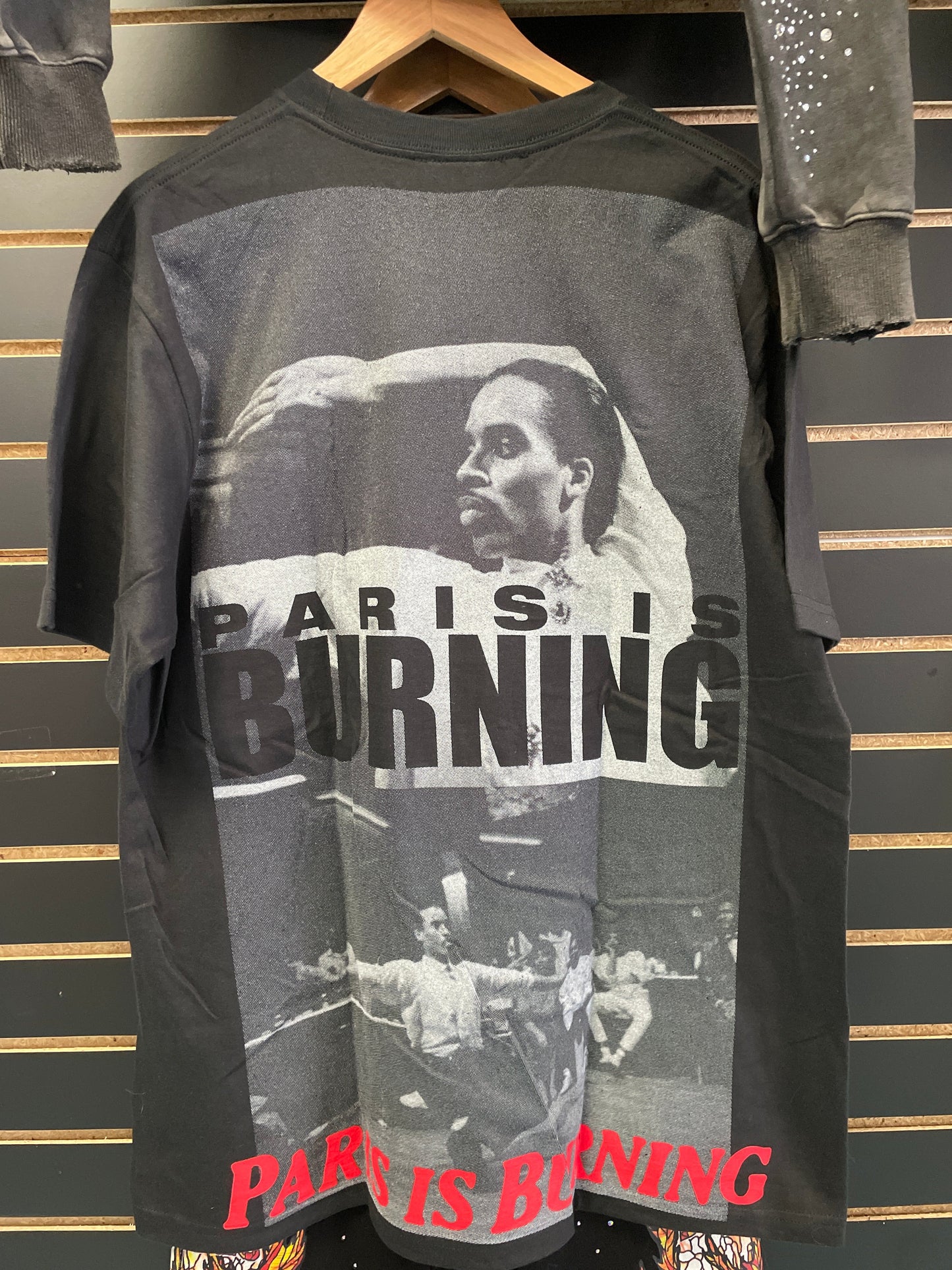 Supreme Paris Is Burning Black Tee