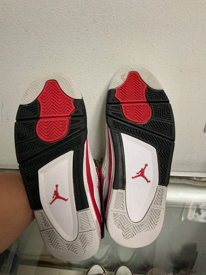 Size5.5Y Jordan 4 Red Cement Pre Owned/No Box