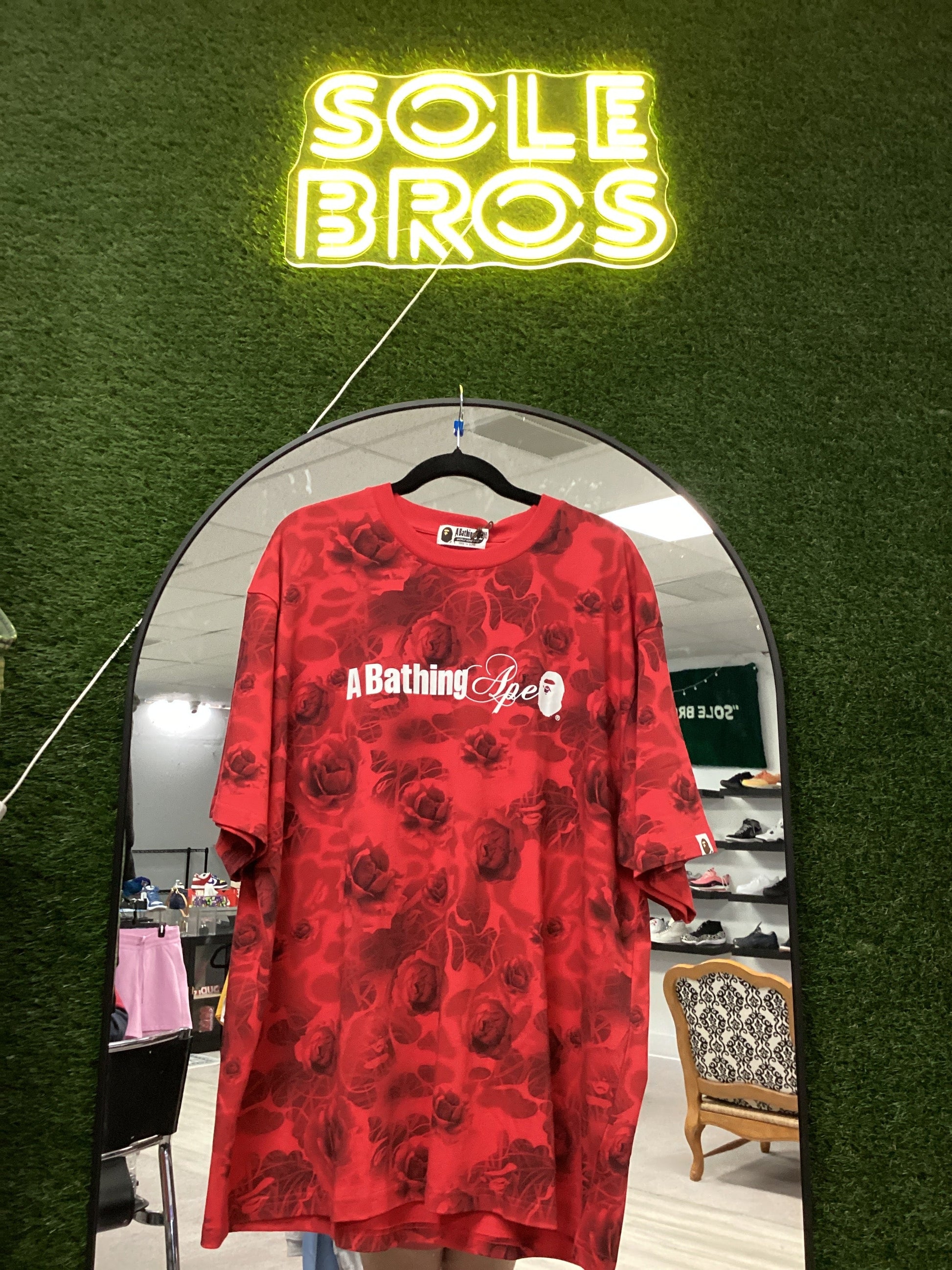 Bape Red Flower Tee
