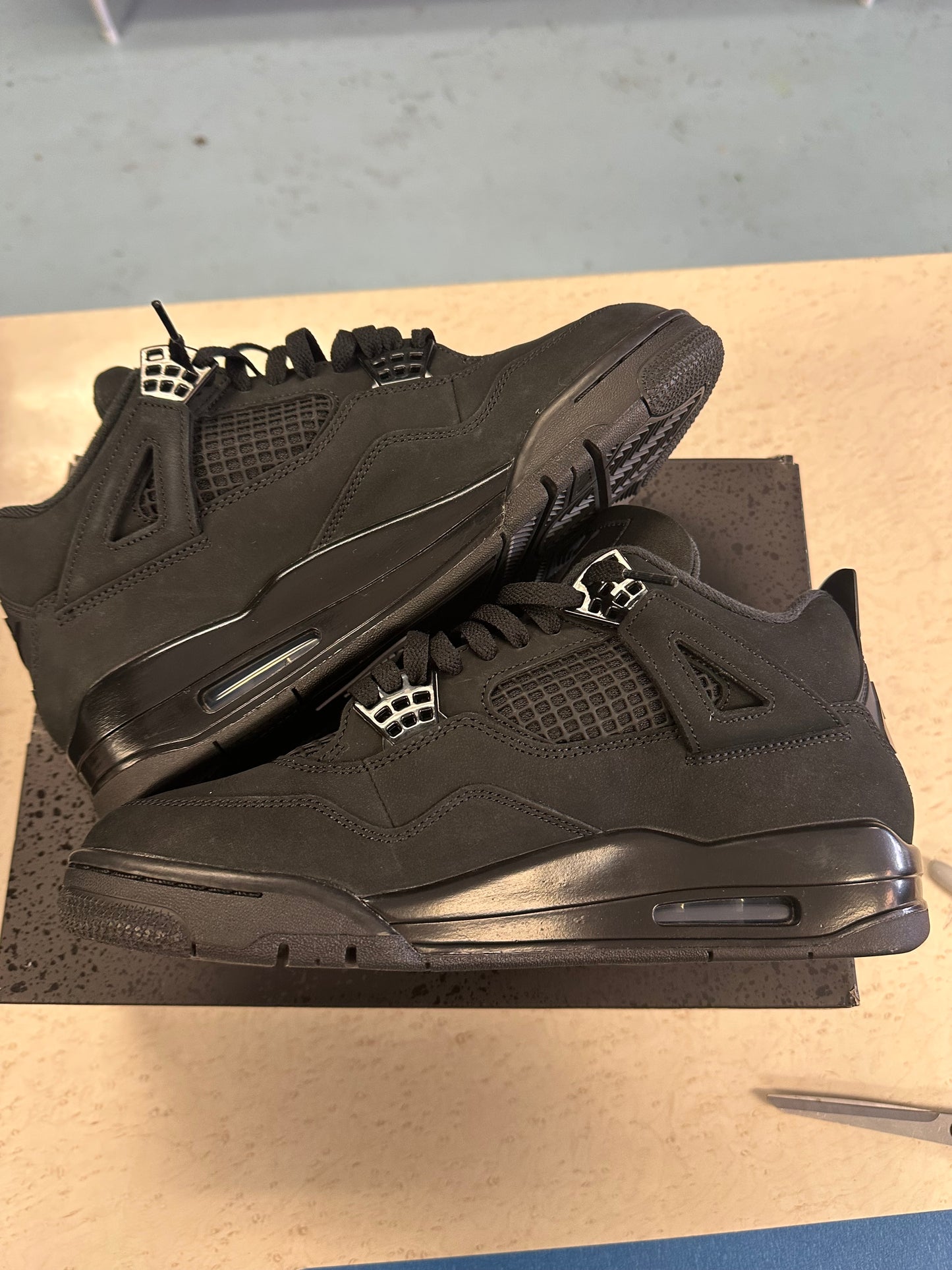 Size9 Jordan 4 Black Cat Worn 1x With Box