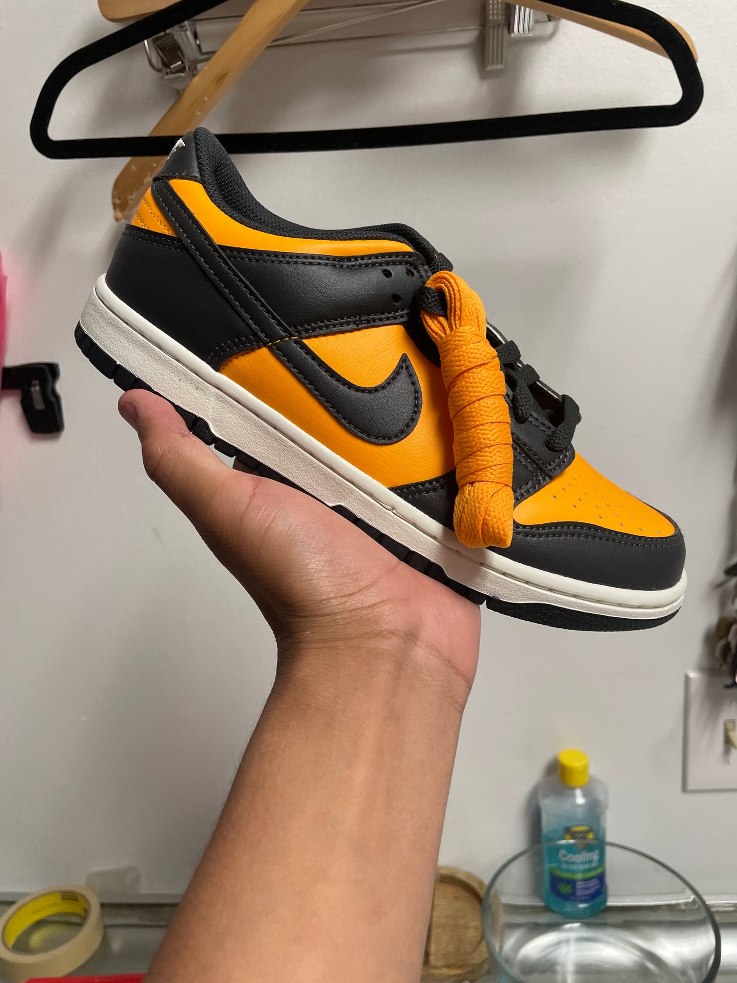 Size6Y Nike Dunks Yellow/Smoke Grey Ds