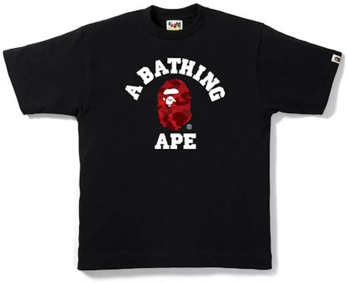 BAPE Color Camo College Tee Black/Red