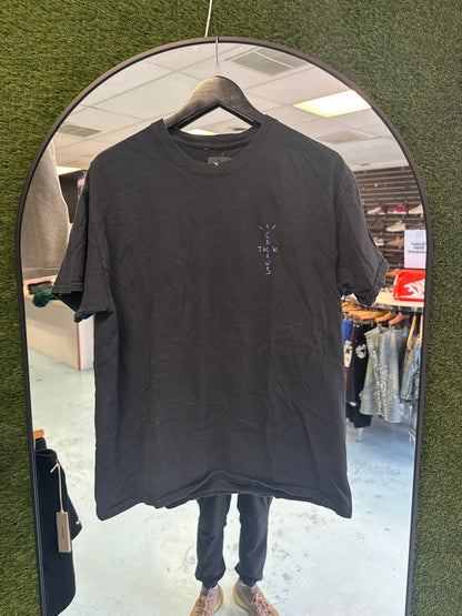Size Medium Black Travis Scott Astronomical Tour T-Shirt Pre-Owned