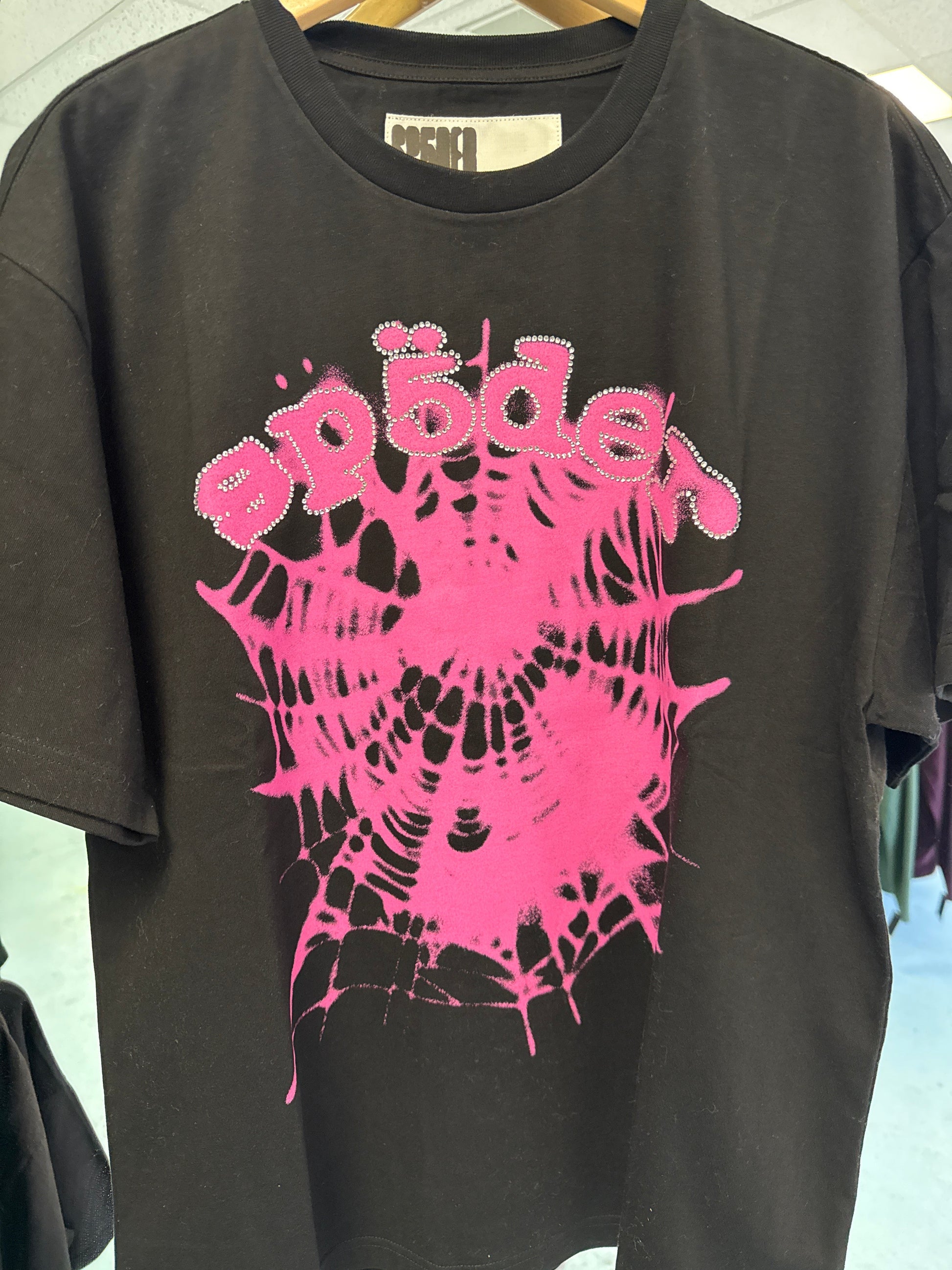 Sp5der Pink/Black Tee