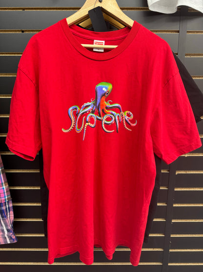 Supreme Tentacle Red Tee New