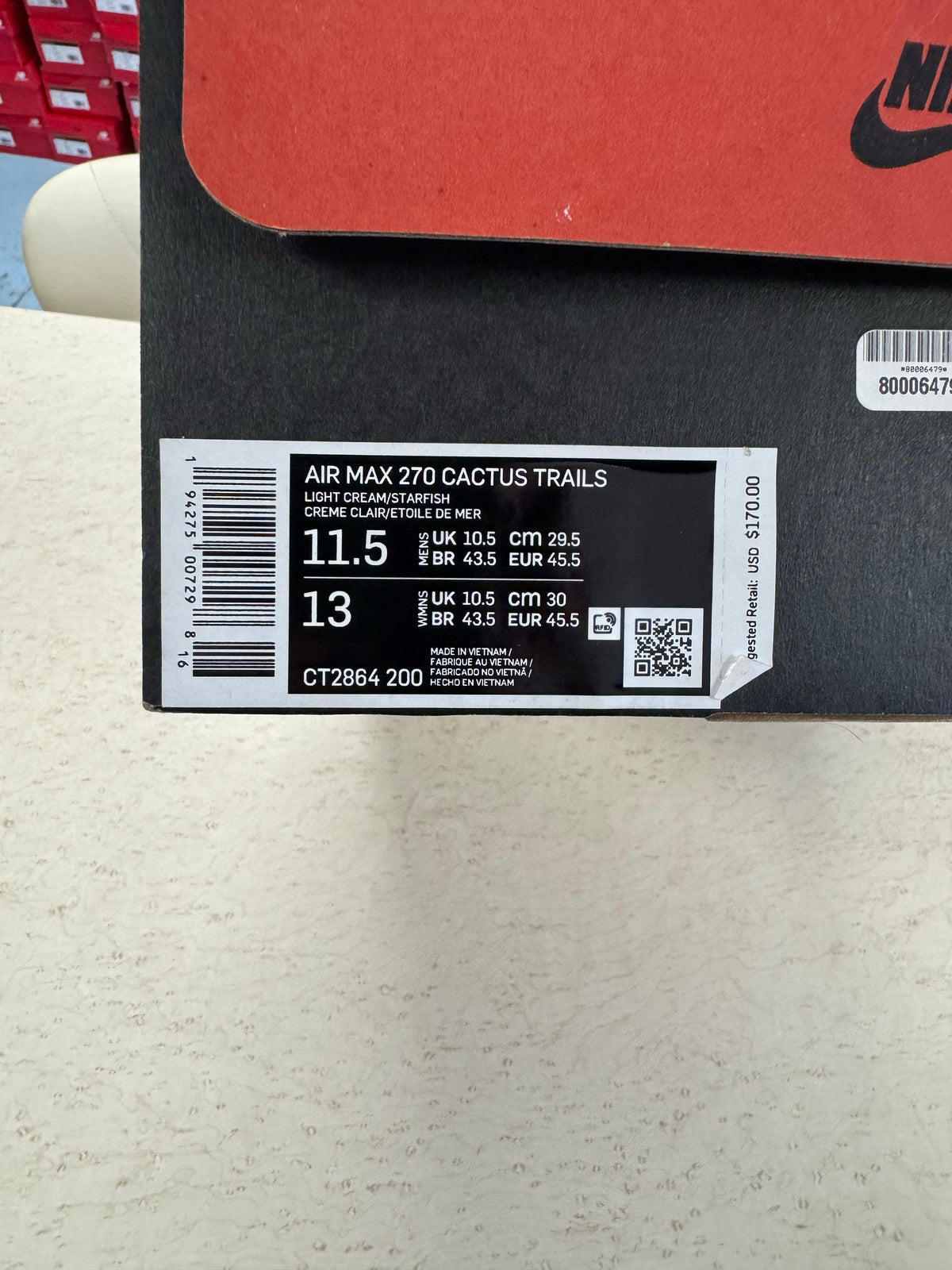 Nike Air Max 270 React ENG Travis Scott Cactus Trails