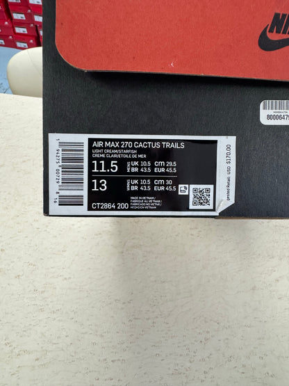 Nike Air Max 270 React ENG Travis Scott Cactus Trails