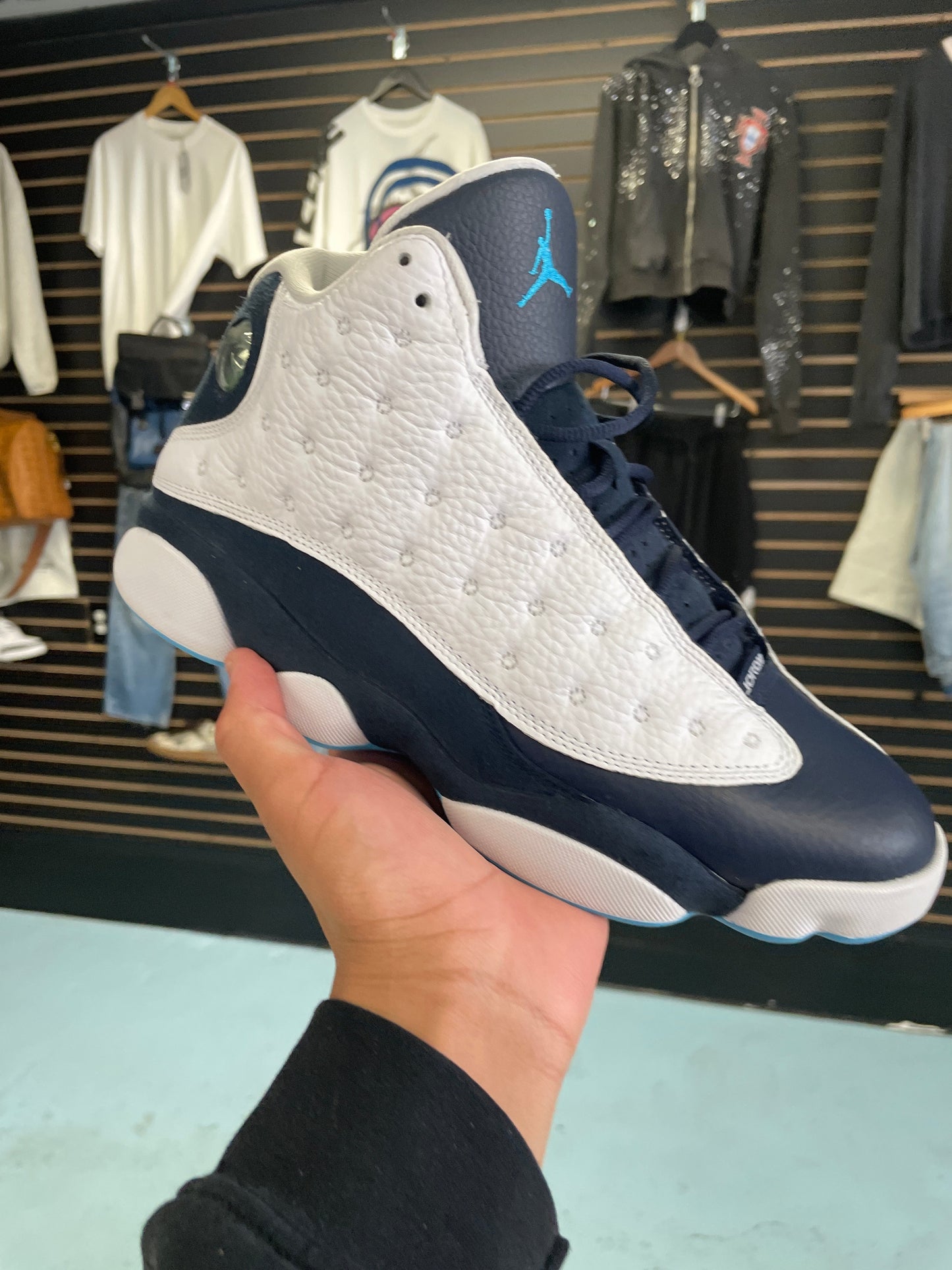 Jordan 13 Retro Obsidian Powder Blue White