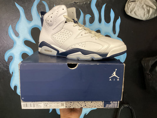 Size14 Jordan 6 Midnight Navy Used Box