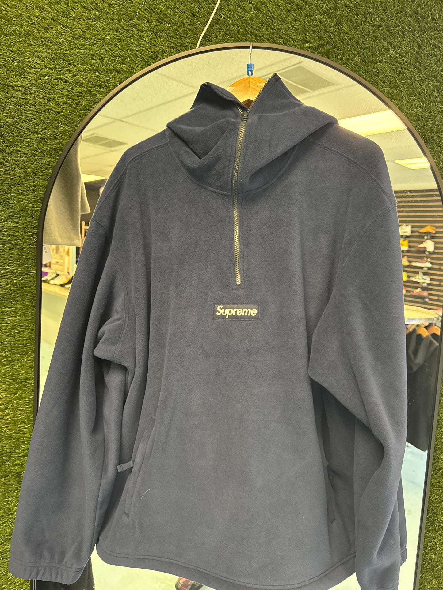 Supreme Polar Fleece Dark Navy Box Logo