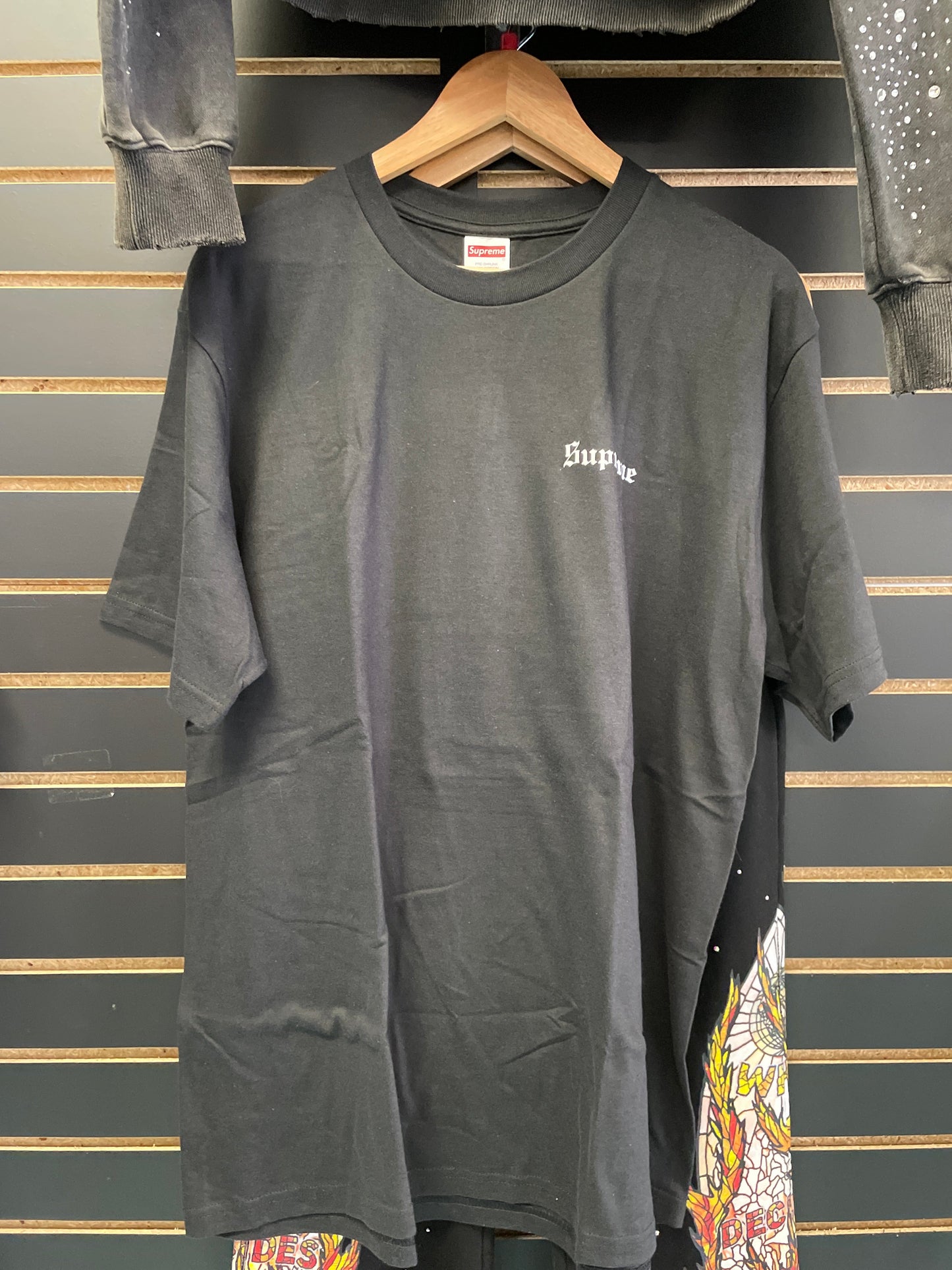 Supreme Paris Is Burning Black Tee