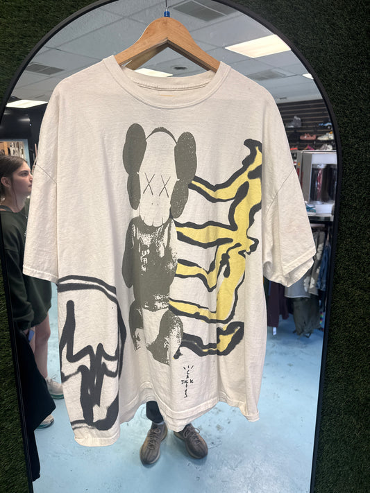 Size 2XL White Travis Scott X Fragment Tee Shirt Pre-Owned