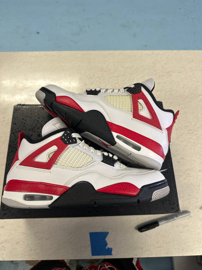 Size8 Jordan 4 Red Cement Pre Owned With Box