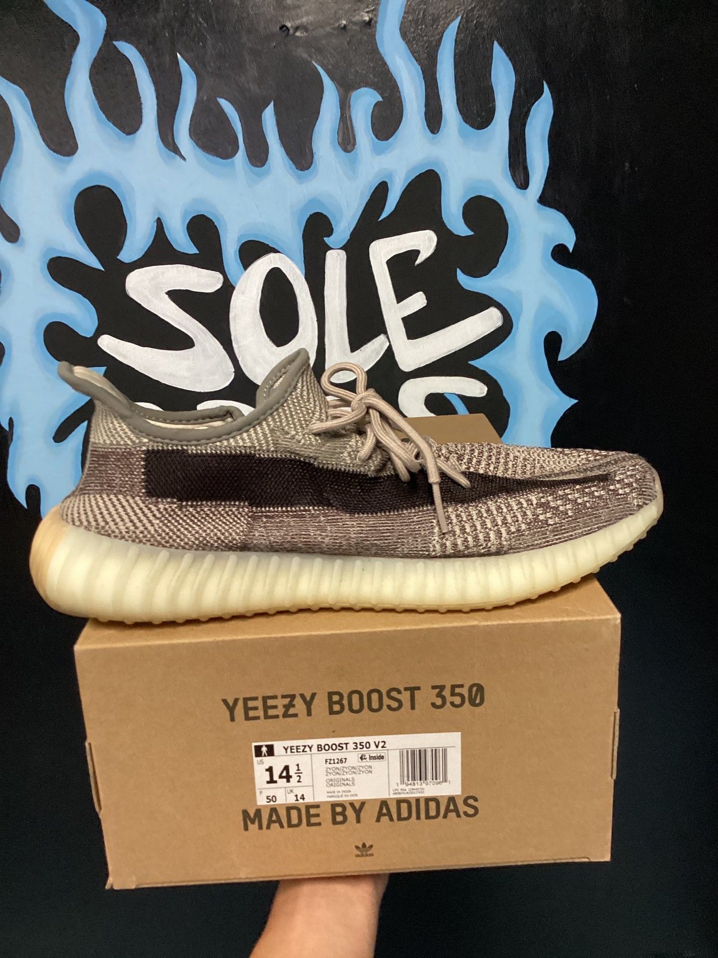 Size14.5 Yeezy 350 Zyon Pre Owned With Box