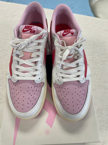 Size9 Jordan 1 Low Travis Scott Tropical Pink Pre Owned/W Box