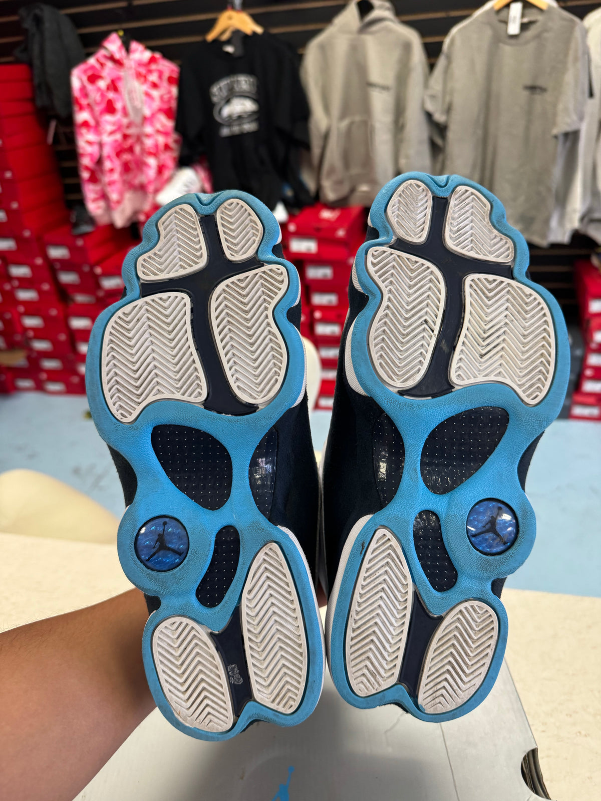 Jordan 13 Retro Obsidian Powder Blue White