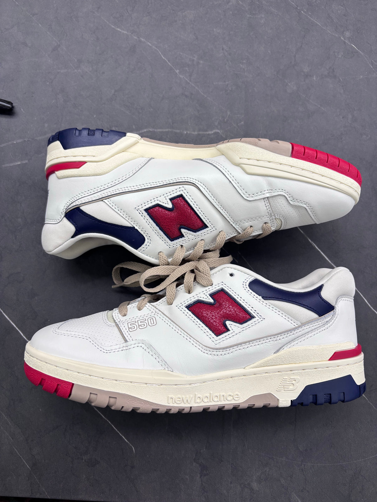 New Balance 550 Aime Leon Dore White Navy Red