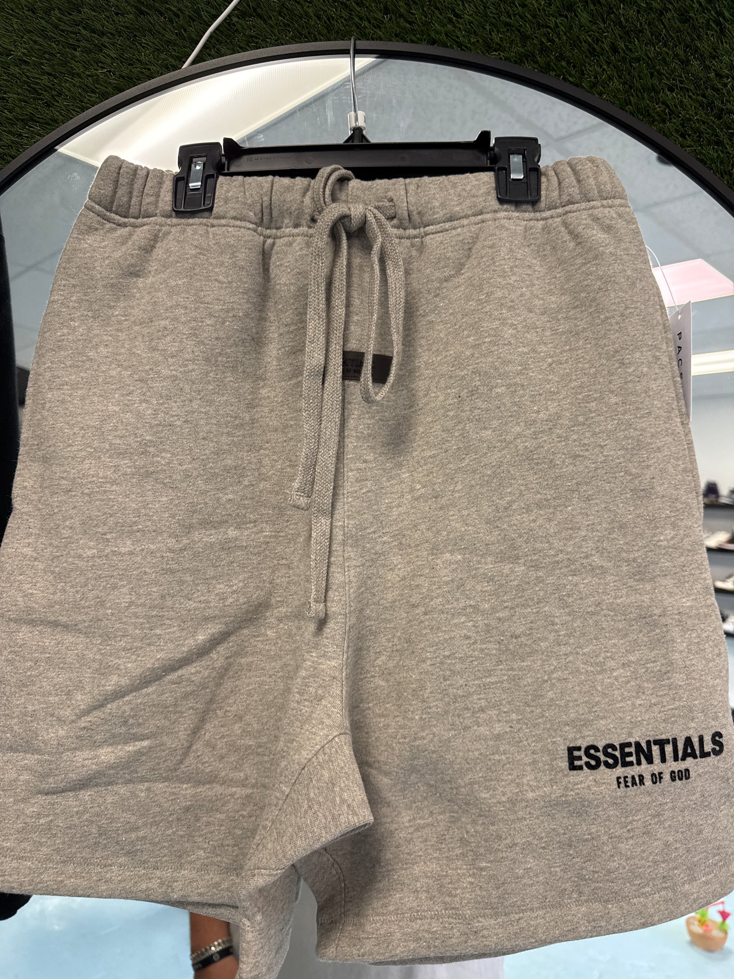 Essentials Dark Oatmeal Shorts New With Tags