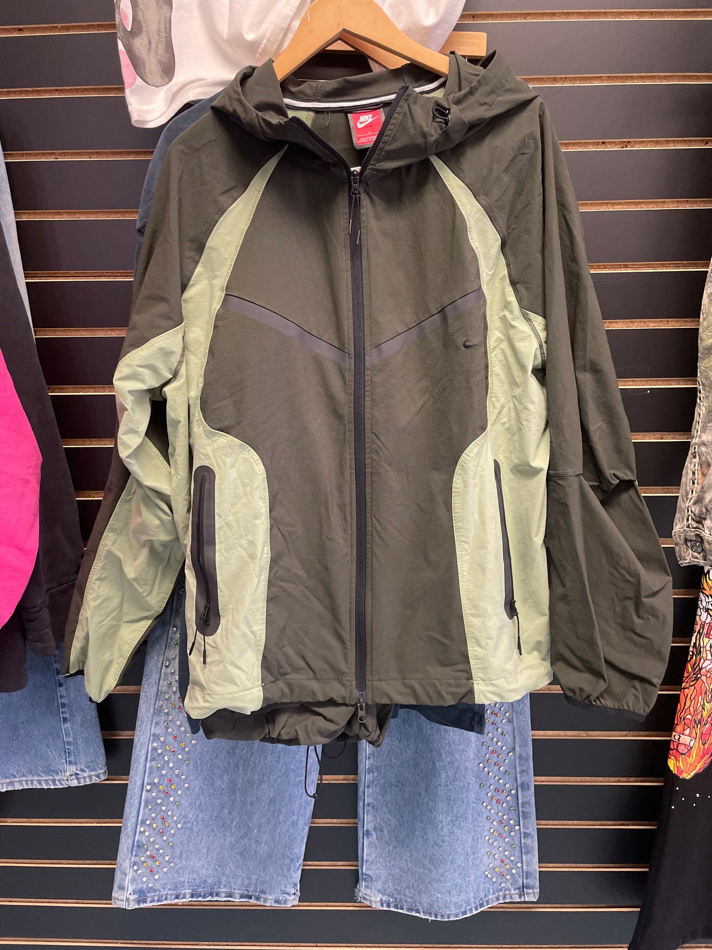 Green Nike Tech Windbreaker