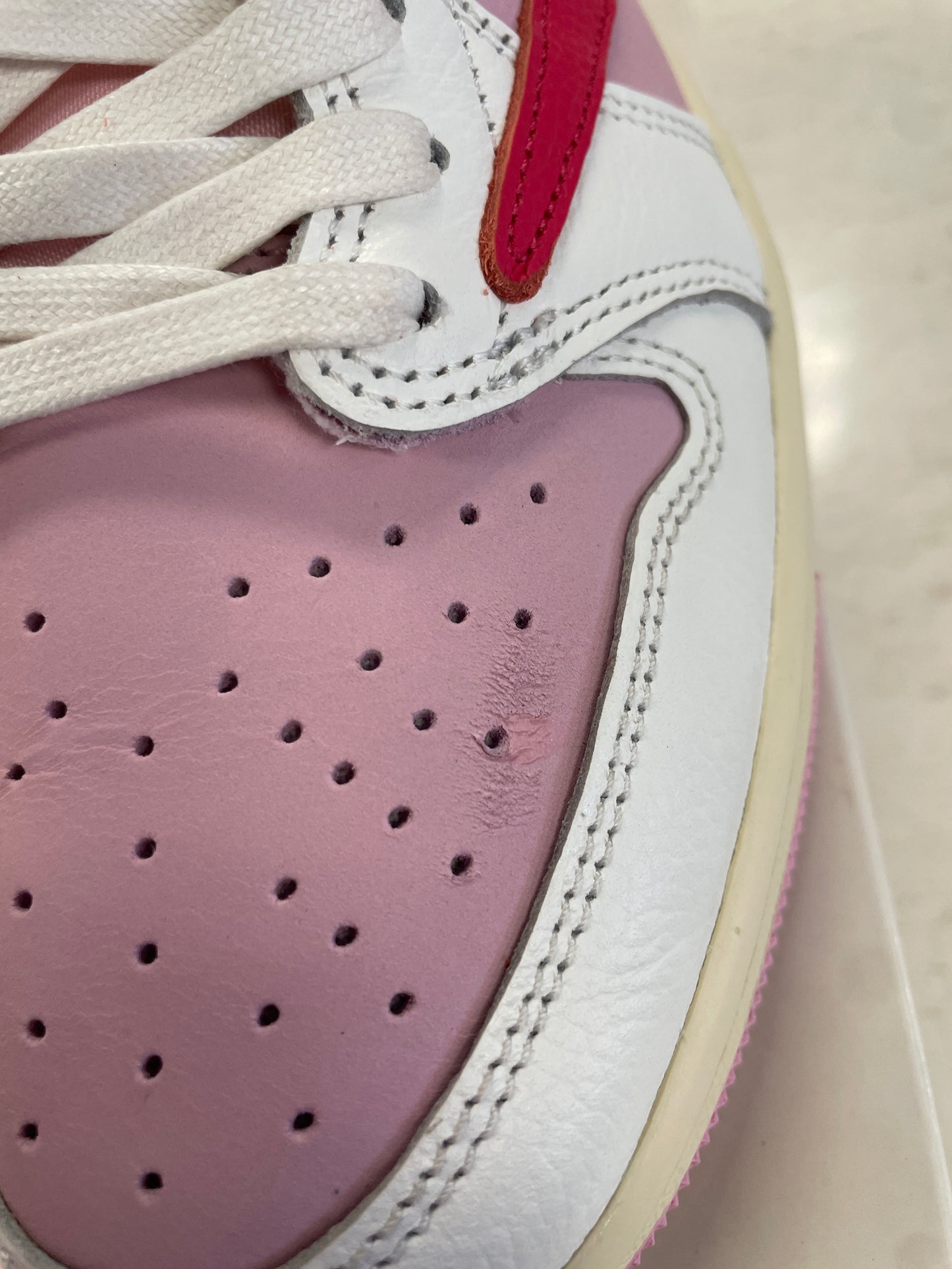 Size9 Jordan 1 Low Travis Scott Tropical Pink Pre Owned/W Box